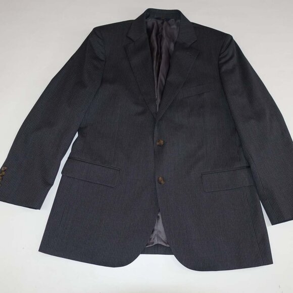 Brooks Brothers Men's Pinstripe 2 Button Suit Size 40 Regular 35 x 29 Gray Wool - Picture 7 of 14